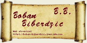 Boban Biberdžić vizit kartica